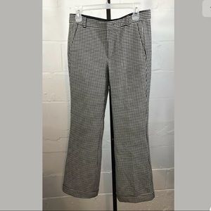 Zara Woman Gingham Wool Blend Pants Black White